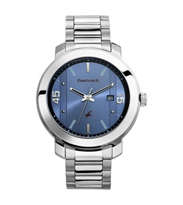 Fastrack 3246sm03 Blue Dial Stainless Steel Strap Watch