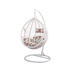Oval Shape Swing Chair White