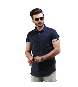 Men Half Sleeve Cotton Shirt