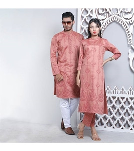Men's & Women's Couple Panjabi & Kameez Combo