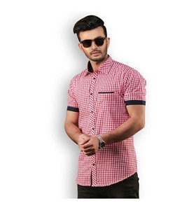 Men Half Sleeve Cotton Shirt