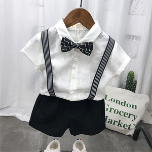 Children's short-sleeved striped shirt