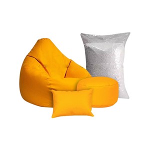 Water Drop Shape Bean Bag With Footrest Cushion & Extra Refill