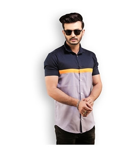 Men Half Sleeve Cotton Shirt