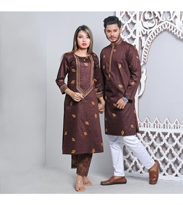 Men's & Women's Couple Panjabi & Kameez Combo