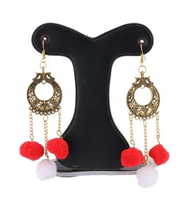 Multi Color Silk Thread Earring