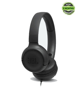 JBL Tune 500 Wired On-Ear Headphone Black