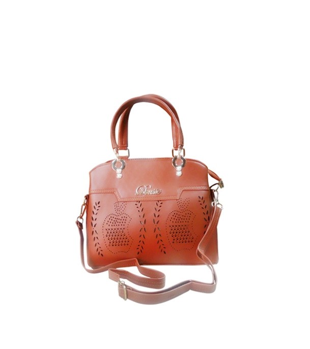 Women's Glossy Brown Bag
