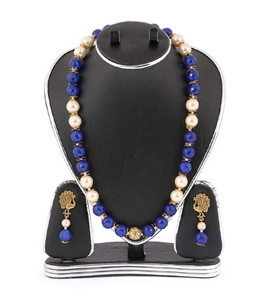 Women's Multi Color Stone Pearl Jewelry Set