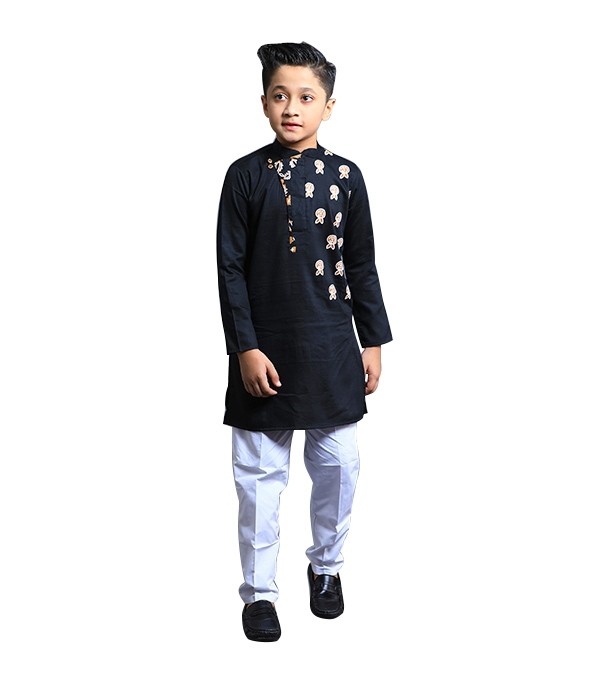 Boy's Fashionable Printed Panjabi