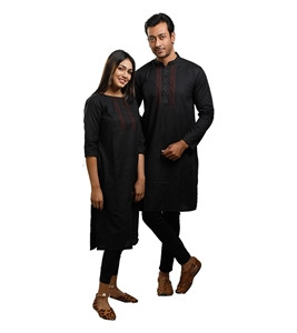 Men's & Women's Cotton Couple Panjabi & Kameez Combo