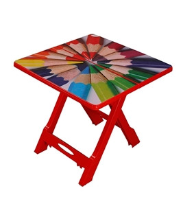 Baby Folding Table Printed Pencil Red