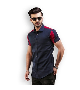 Men Half Sleeve Cotton Shirt