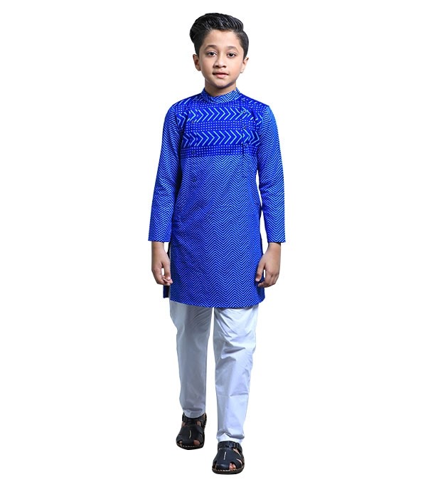 Boy's Fashionable Printed Panjabi